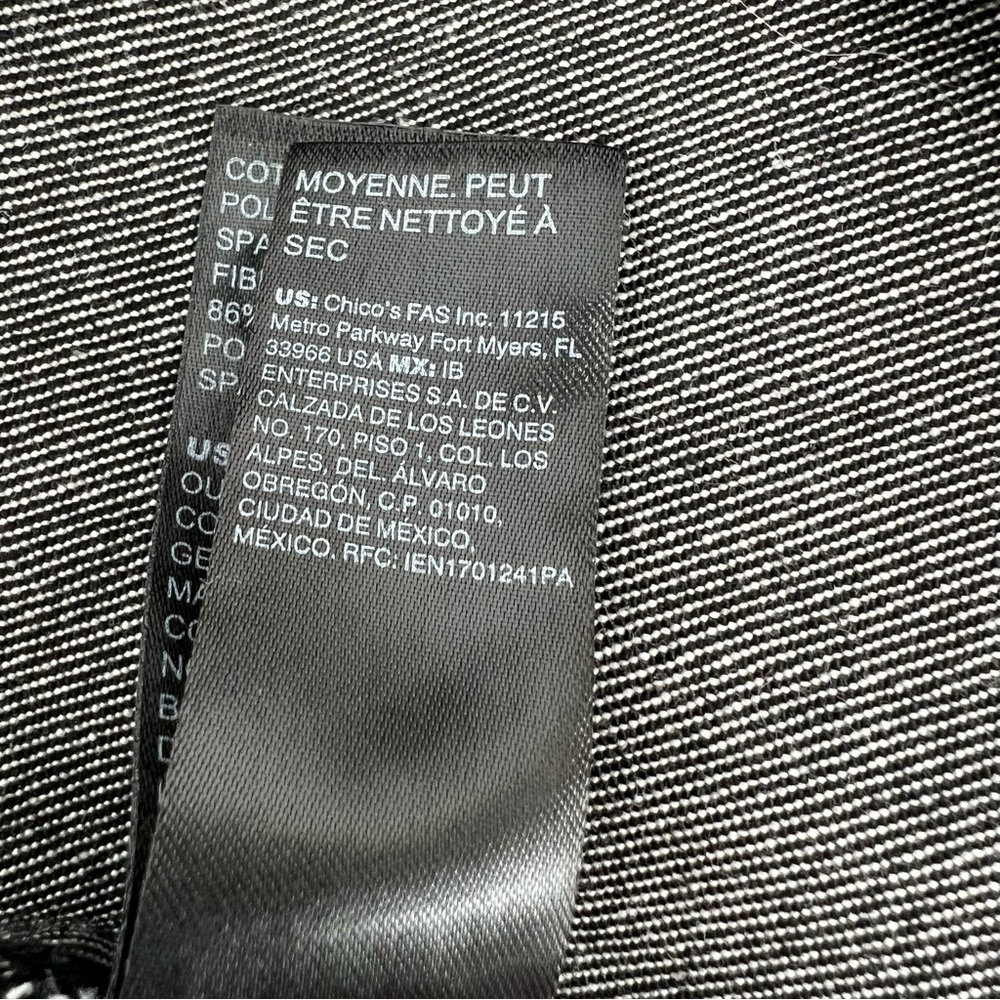 White House Black Market Jacket Womens Size 14 Black & Gray Zebra Print Moto NWT - Picture 16 of 16